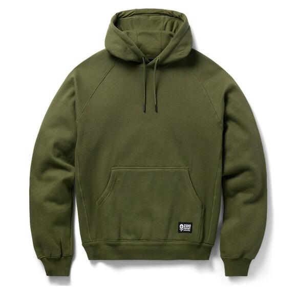 Zero Foxtrot Smuggler Fleece Hoodie Mens 2XL Olive Green Pullover Sweatshirt - Picture 1 of 8